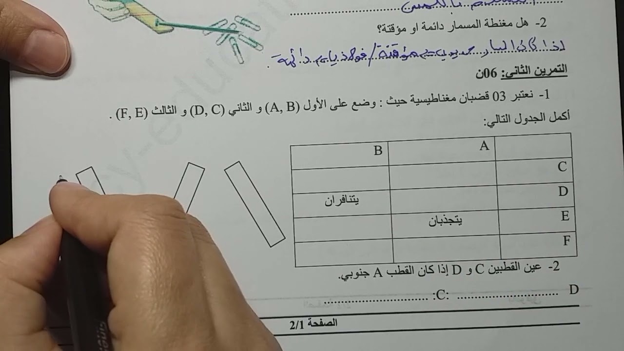 **فروض و إختبارات** فيزياء 2 متوسط