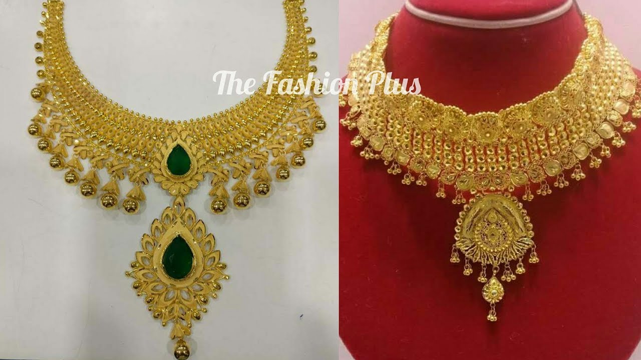 Latest Bridal Gold Jewellery Necklaces Designs The Fashion Plus