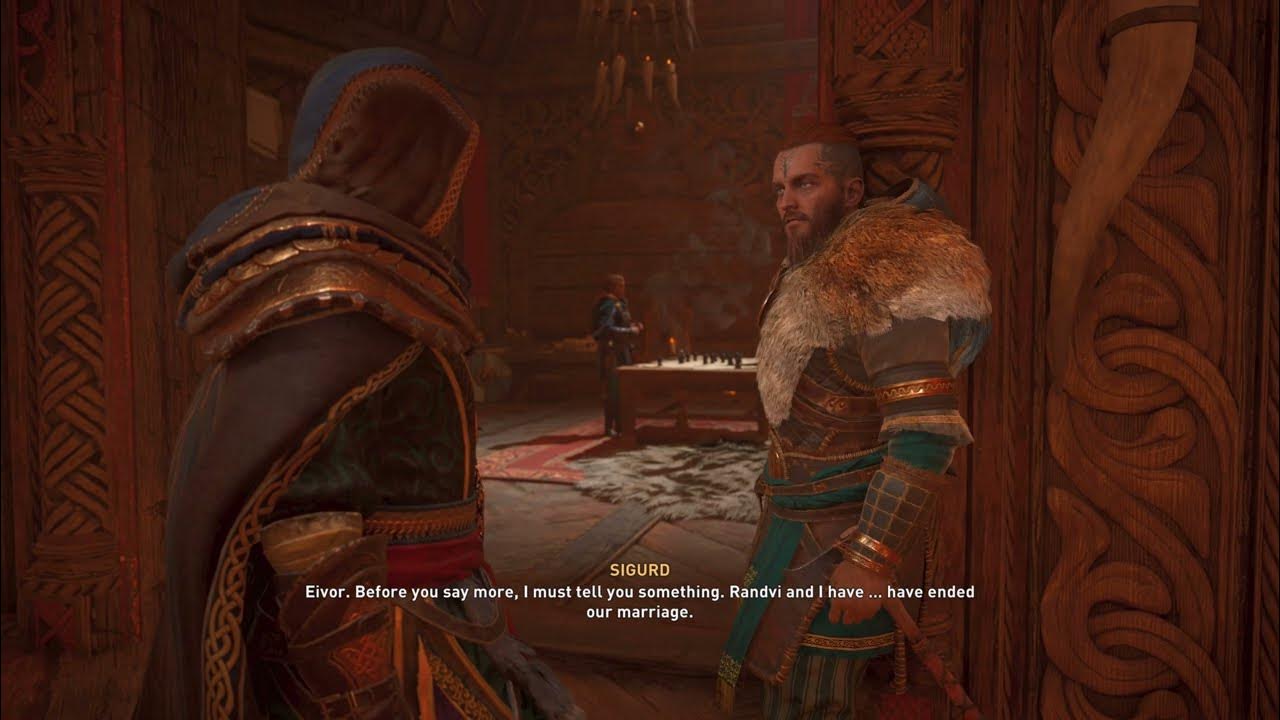 Sigurd and Randvi break up Eivor and Randvi AC Valhalla happy ending YouTube