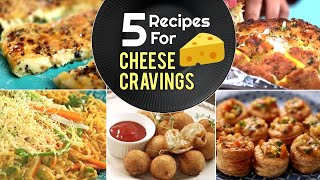 5 Recipes To Satisfy Your Cheese Cravings | Pull-Apart Cheesy Garlic Bread | Schezwan Cheese Maggi screenshot 5