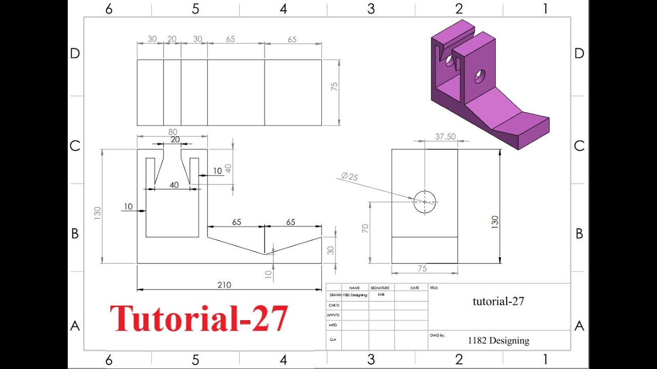 CAD Tutorial-27 - YouTube