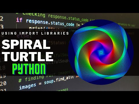 Spiral Turtle Code in Python Using Import Libraries - YouTube