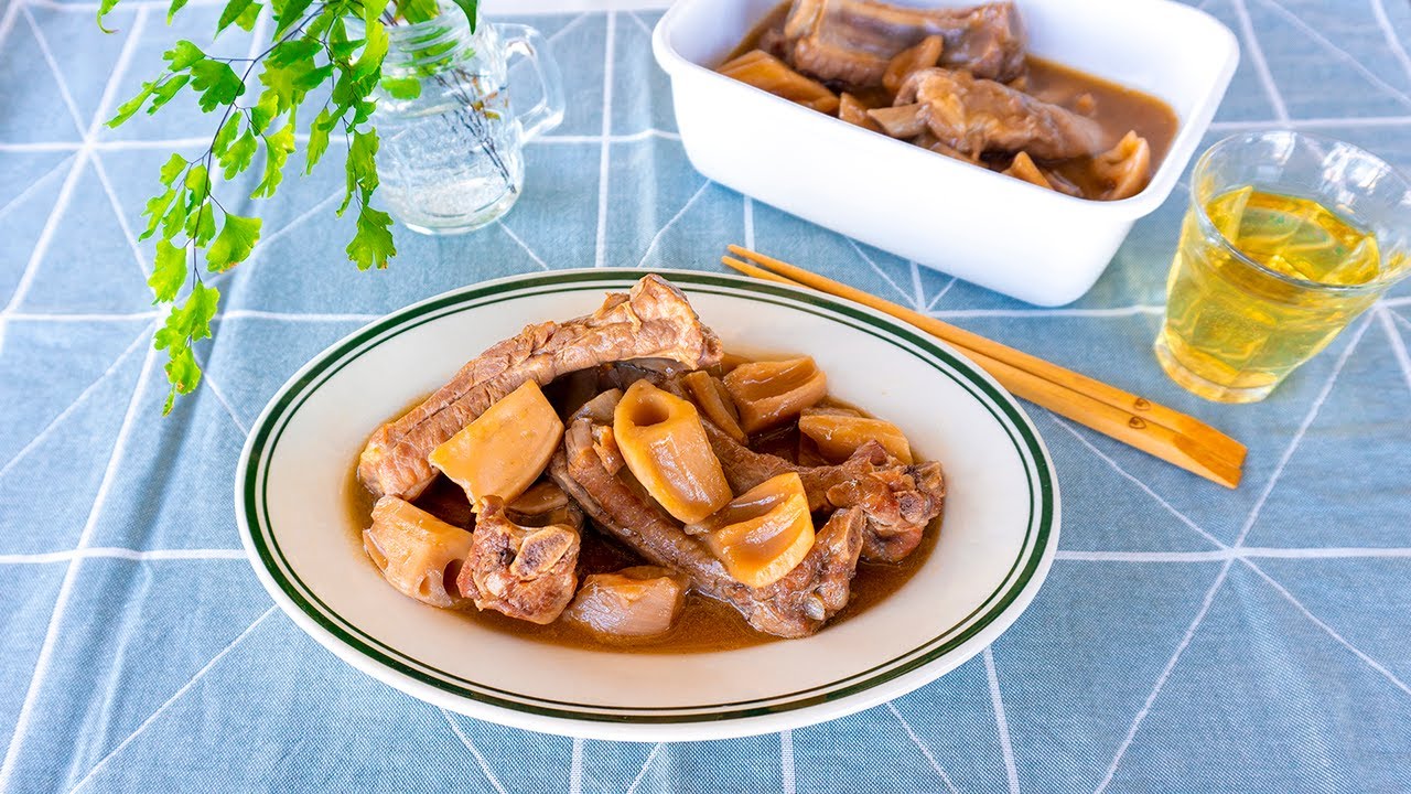 圧力鍋でスペアリブとれんこんの中華風煮込み【N'sKITCHEN】 - YouTube