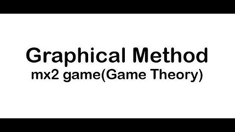 #operationsresearch #gametheory m x 2 game ... Graphical Solution