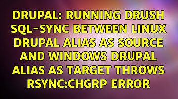 Running drush sql-sync between linux drupal alias as source and windows drupal alias as target...