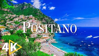 FLYING OVER POSITANO (4K UHD)  Calming Music Along With Beautiful Nature Video  4K Video Ultra HD