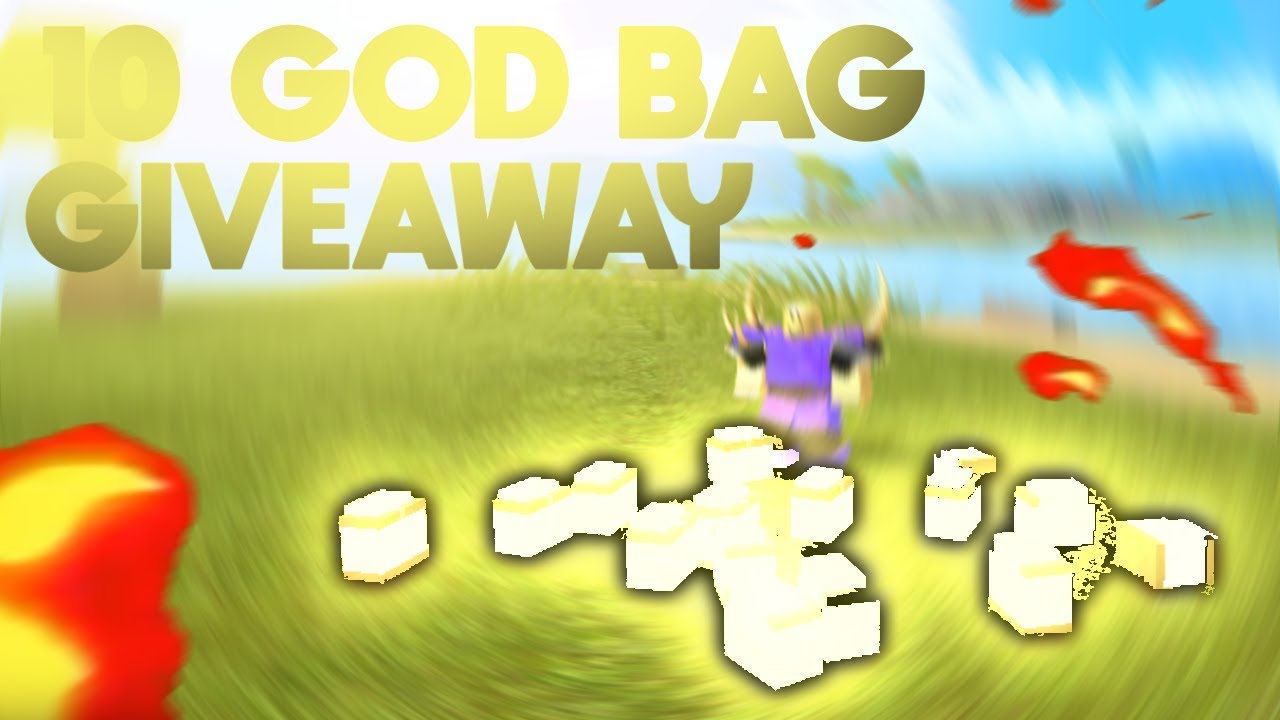 10 GOD BAG GIVEAWAY!! (Roblox Booga Booga Giveaway) YouTube