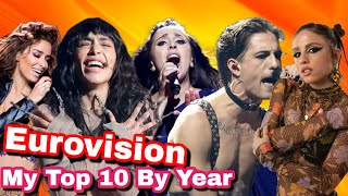 Eurovision  My Top 10 By Year (20152024)