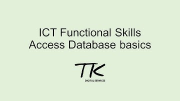 ICT FS Access Database basics (Walk through)