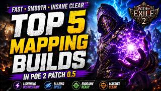 TOP 5 BEST MAPPING BUILDS IN POE 2 PATCH 0.5 | FAST CLEAR BUILD GUIDE