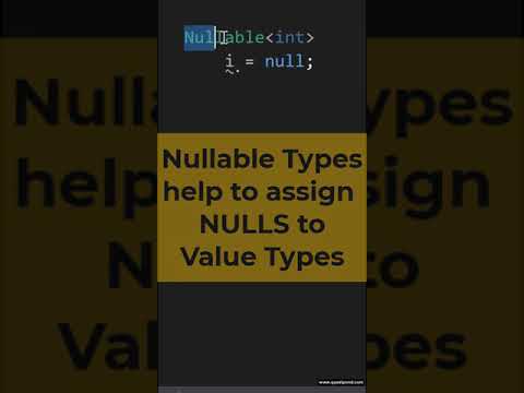 Explain NULLABLE in C# ( C# Interview question with answer) ?
