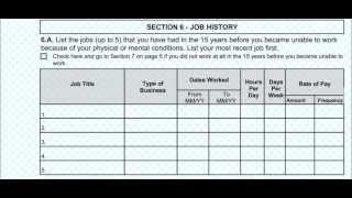 How To File For Social Security -- Completing The Disability Report Part 6A