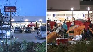 Chick-fil-A lovers camp out outside new Burbank location ahead of grand opening | ABC7
