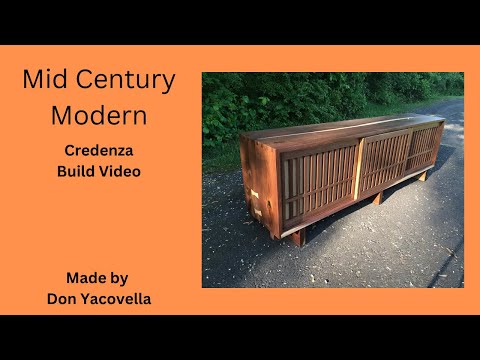 Mid Century Modern Credenza Build Video Inspired by George Nakashima Design