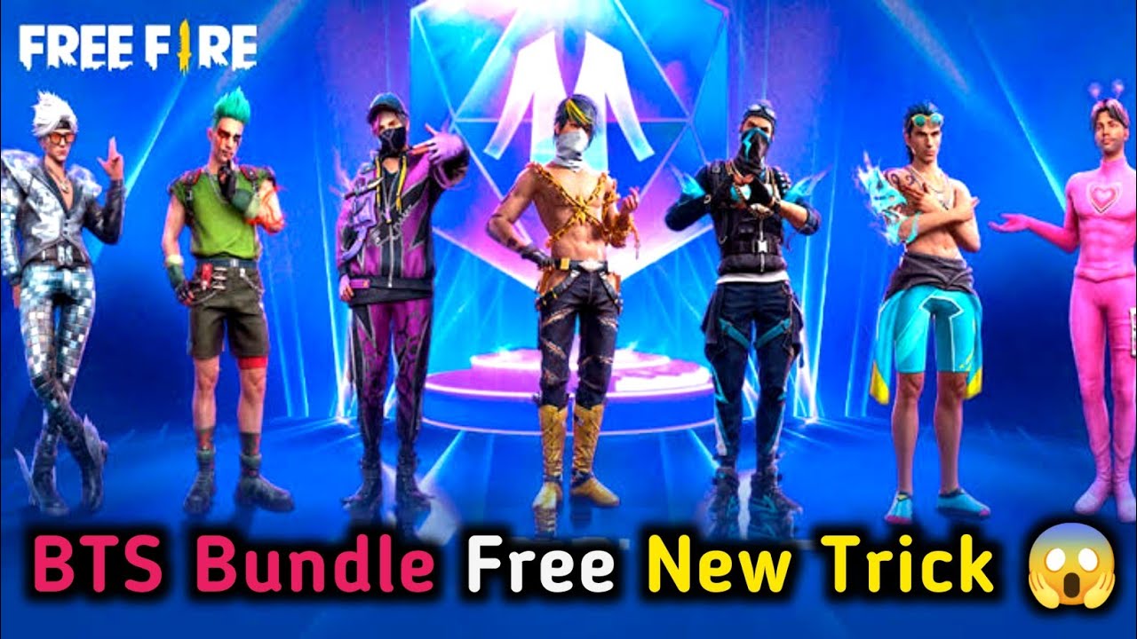 Free Fire Max BTS Bundle Spine All Bundle Free 🤣 || 