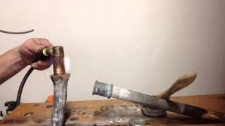 How to solder brass pipe into water lead line