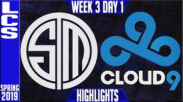 TSM vs C9 Highlights | LCS Spring 2019 Week 3 Day 1 | Team Solomid vs Cloud9