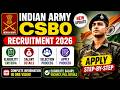 Indian Army CSBO Recruitment 2026 Notification Out | Eligibility, Salary& Apply Process Full Details