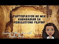 Partisipasyon ng mga Kababaihan sa Rebulusyong Pilipino
