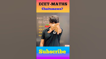 ECET Maths | Matrices | Chaitumwa7 | #chaitumawa7 #chaitu7 #maths #shorts #shortvideo #trending