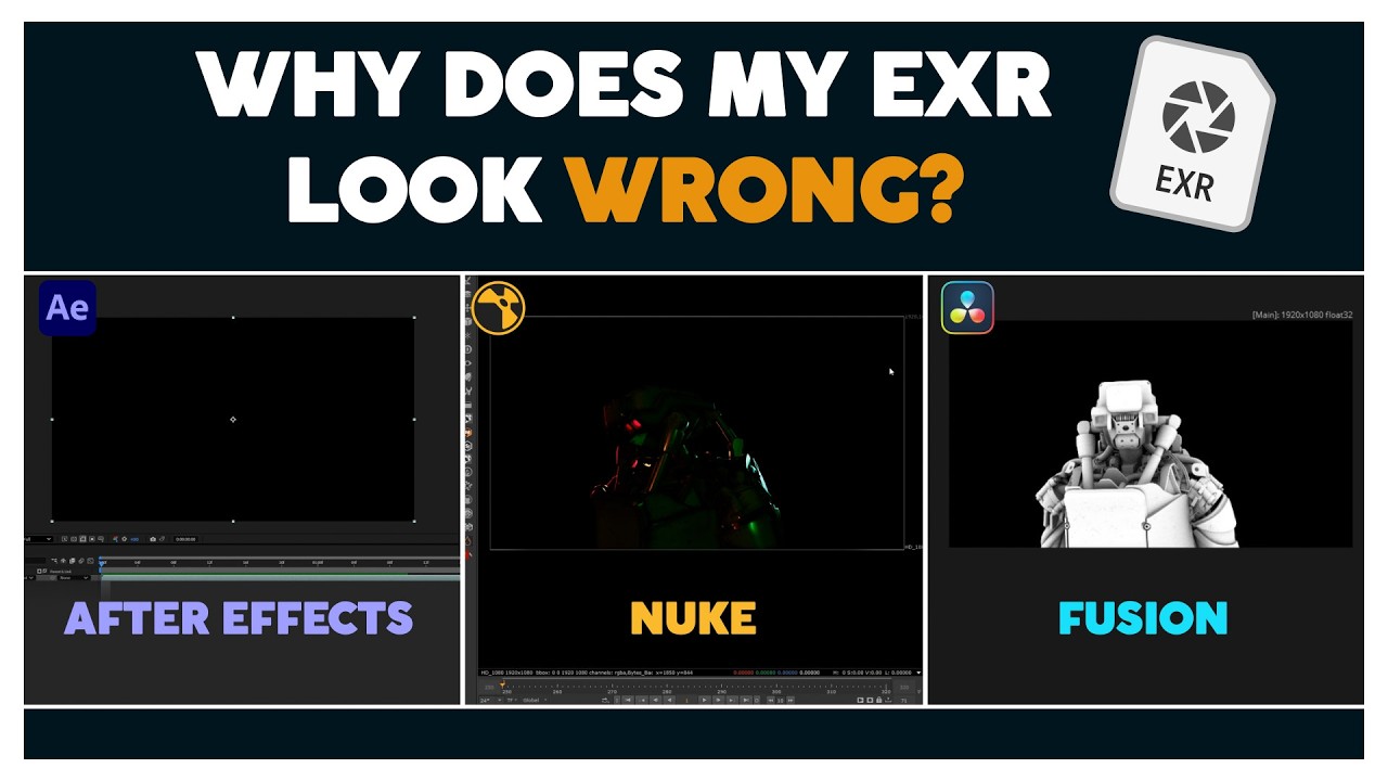 Файлы EXR не отображаются в After Effects / Nuke / Fusion? Правильно ли я понимаю, что такое мног...