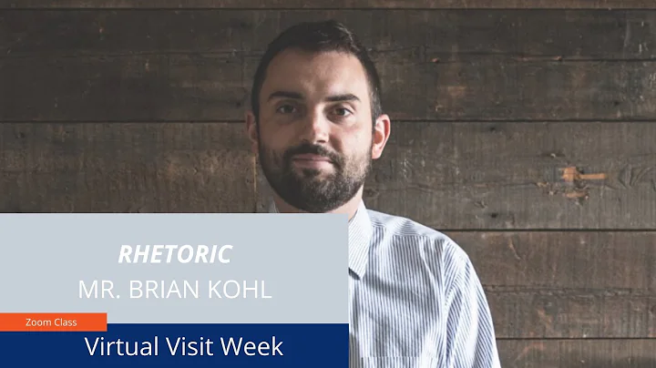 Rhetoric with Lecturer Brian Kohl