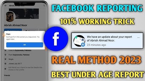 reporting 101% working trick 🤫 | How To Report Facebook id 2023 | Facebook Reporting New Trick 2023