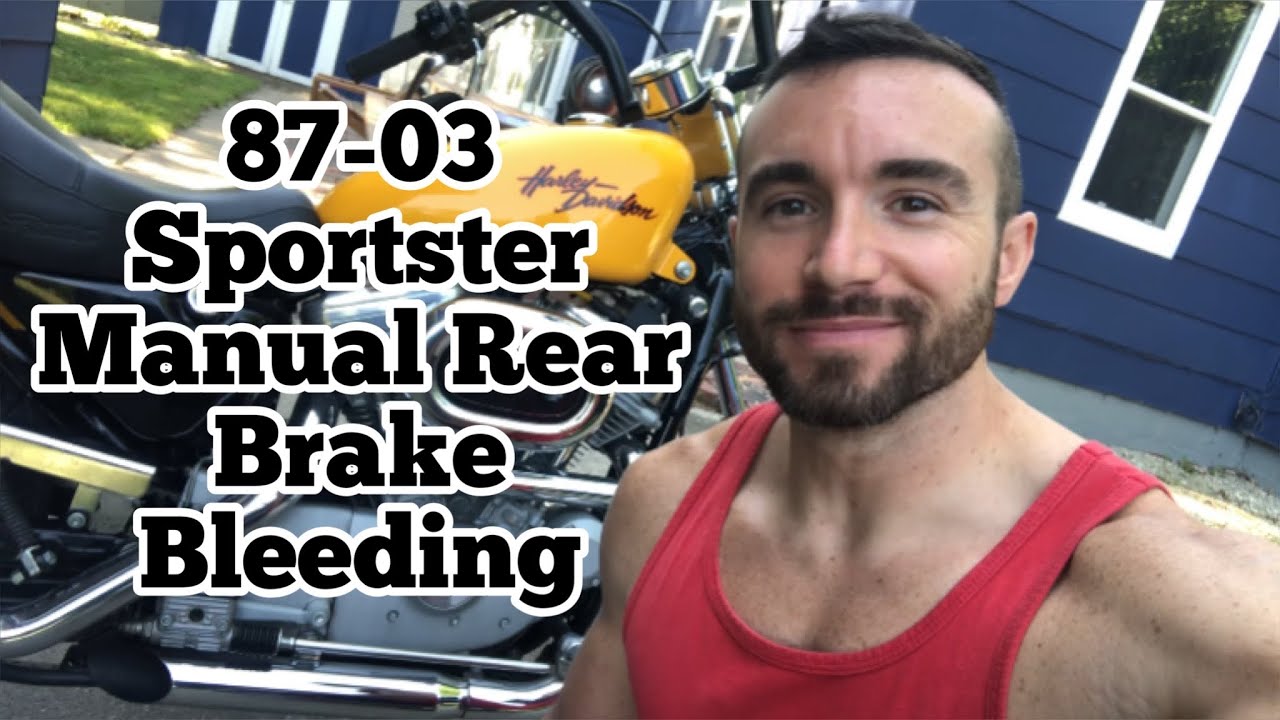9703 Harley Davidson Sportster Rear Brake Bleeding YouTube