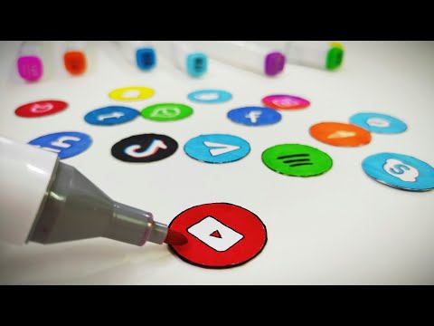رسم شعارات مواقع التواصل الاجتماعي رسم ايقونات مواقع التواصل