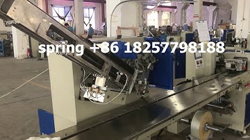 single spoon fork knife automatic wrapping machine cutlery flowpack rotate feeder