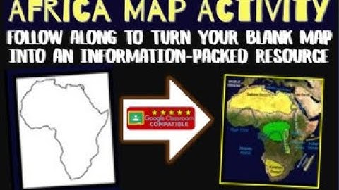 Africa Map Activity - fun, engaging, follow-along 34-slide PPT (w video links)