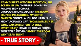 My Parents Called Me The Family Disgrace At My Sister's Wedding — One Text Changed Everything