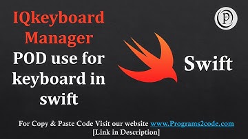 IQKeyboardManager in Swift | Third-party Keyboard (POD) | Xcode | iOS