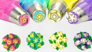 How To Pipe Buttercream Flower Cupcakes Using Russian Piping Tips   ZIBAKERIZ