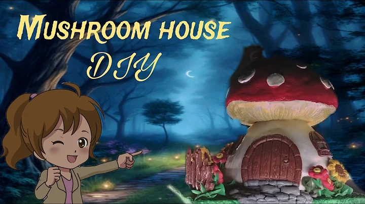 Coconut 🥥 Shell Mushroom 🍄 House|Air Dry Clay Craft Ideas|Best Out Of Waste#mushroomhouse#diy