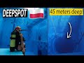 Diving in one of the deepest pools in the world  deepspot 