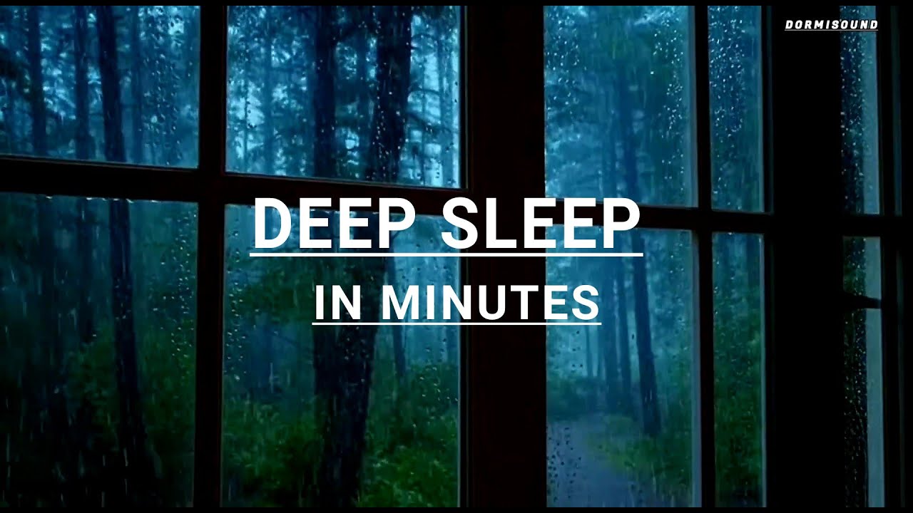 Heavy Rain and Thunder – Rain sounds for Sleep – Closed Window – 1 hour rain sounds for sleep