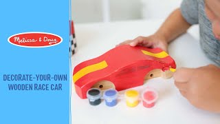 Melissa & Doug Decorate-Your-Own Wooden Race Car