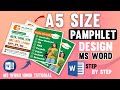 Pamphlet, Flyer, Brochure Design in MS Word Hindi Tutorial || Ms Word Design Hindi Tutorial