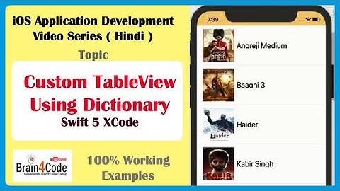 How to Create Custom Table View with Dictionary in Swift 5 Xcode | Hindi | Custom Table View Cells