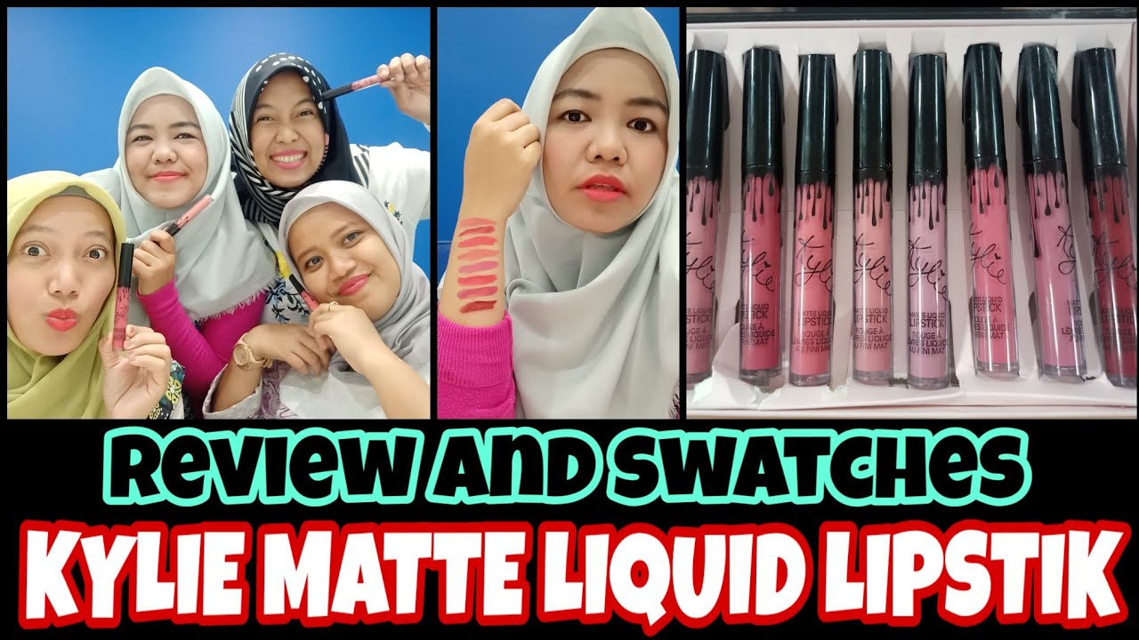 REVIEW JUJUR KYLIE MATTE LIQUID LIPSTIK KW AND SWATCHES - YouTube