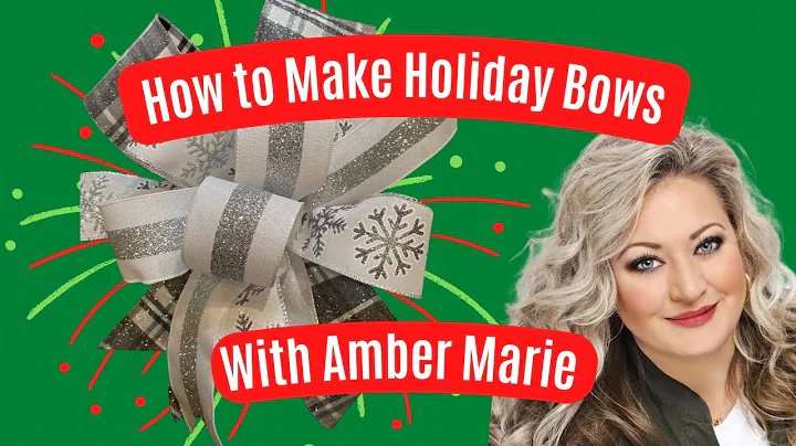 Learn How to Create an Easy bow for the holidays!  Need a Christmas Bow for your tree?  Learn how!