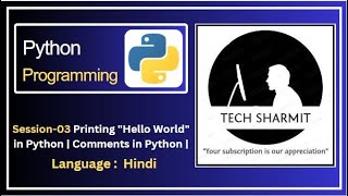 Hello World in  Python | print function in python  | Comments in python |  Python for Beginners |