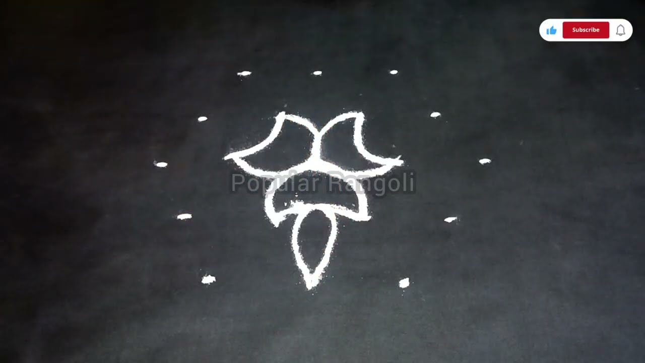 Easy simple kutty entrance vilakku kolam|குட்டி விளக்கு கோலம்|Daily kolam|Small kolam design||