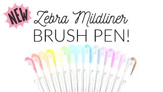 Review & Swatch Zebra Mildliner Brush Pen 🖊 Brush pen for beginner 💓 