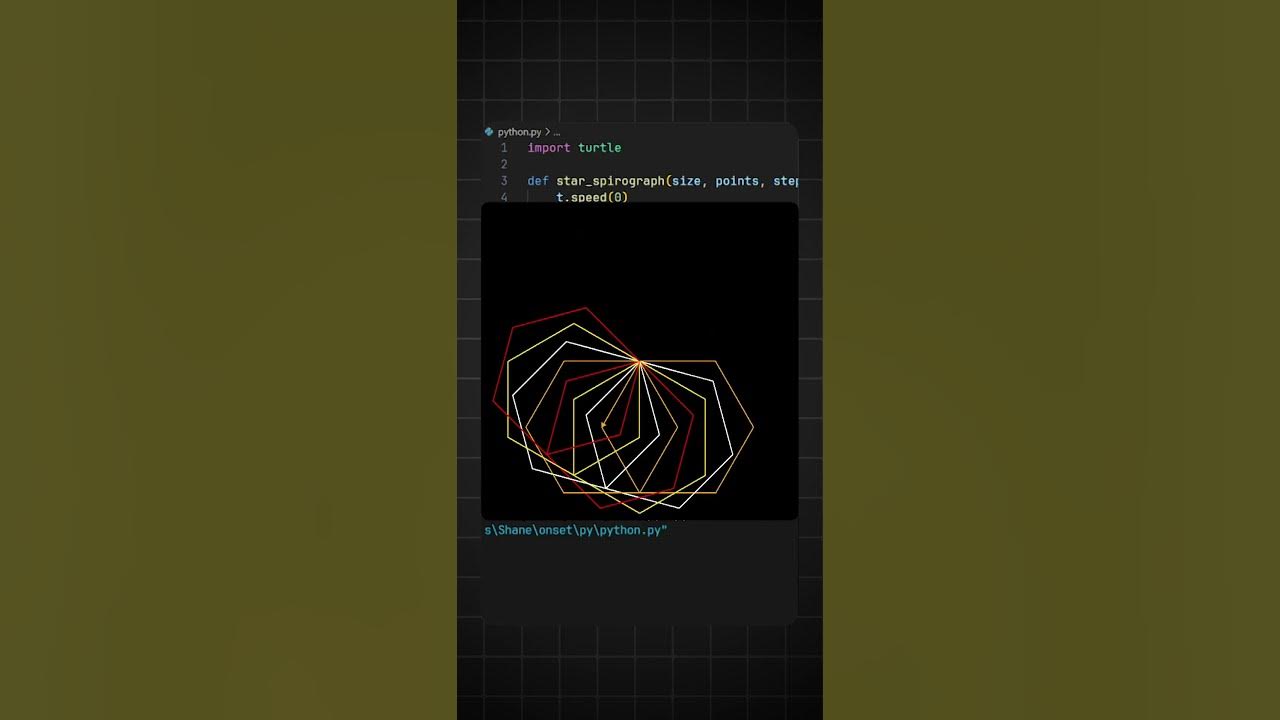 Python Turtle Star Spirograph - YouTube
