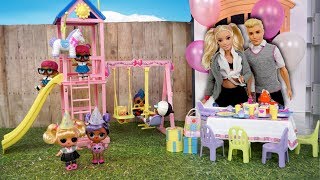 Barbie Lol Family Surprise Birthday Party In The Playground