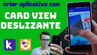 How to create an app with a sliding card view in Kodular.