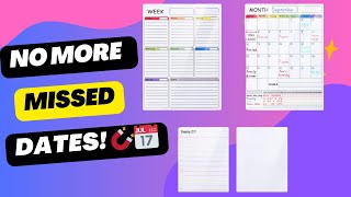 Monthly Weekly Daily Plans All in One Fridge Calendar