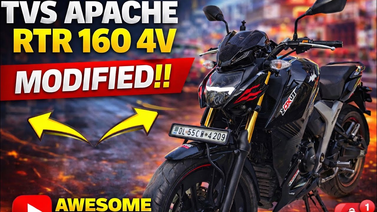 Tvs apache 👉🏻rtr 1604v modify 🥵bike modified only apache 🧐 modified ...